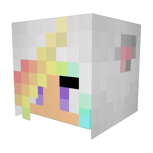 Lesley_x Minecraft avatar head, 3D render