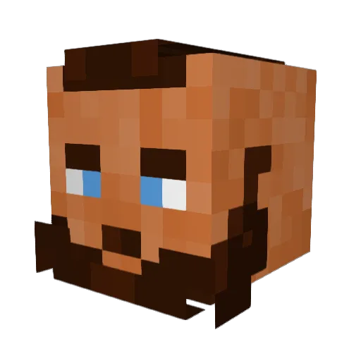Leslie_Liu Minecraft avatar head, 3D render