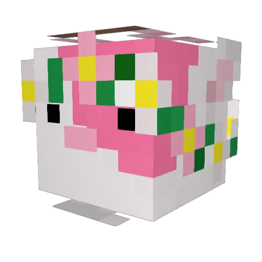 Lesnelicho Minecraft avatar head, 3D render