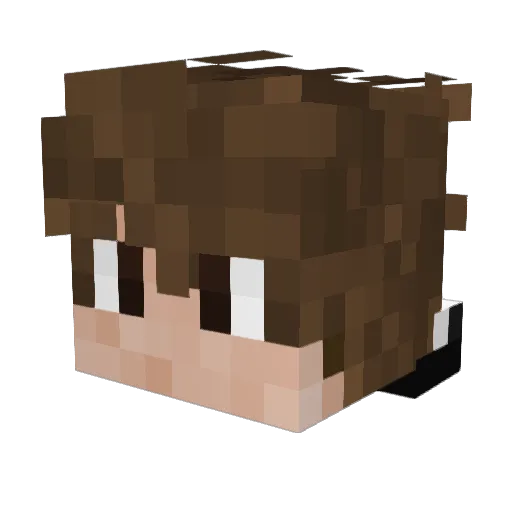 Lesoww Minecraft avatar head, 3D render