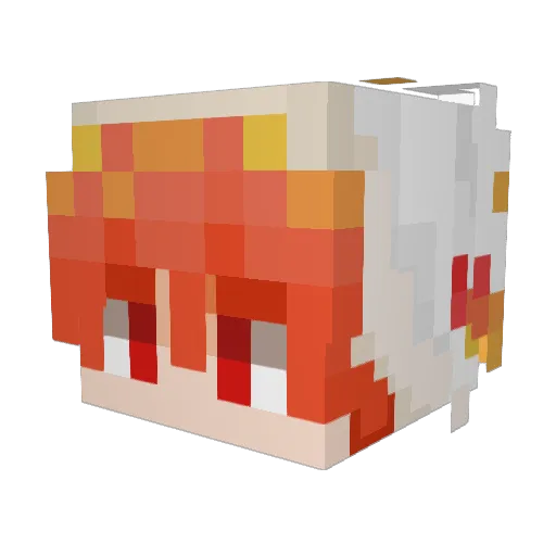 Lesparrow Minecraft avatar head, 3D render