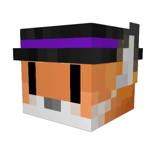 Less2001 Minecraft avatar head, 3D render