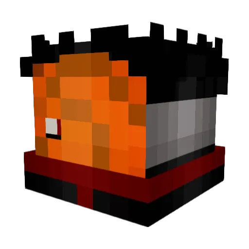 Less Minecraft avatar head, 3D render