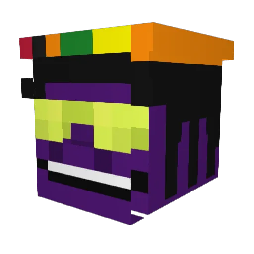 LesserCowboy Minecraft avatar head, 3D render