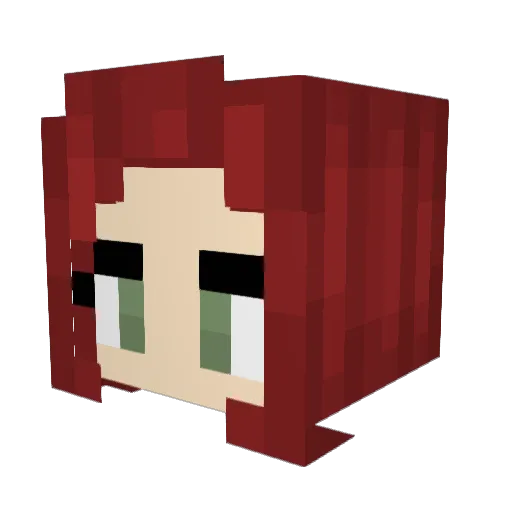 Lessiebessieee Minecraft avatar head, 3D render