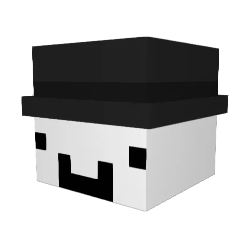 Lessuf Minecraft avatar head, 3D render