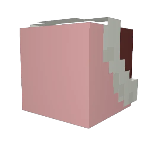 Lessxn Minecraft avatar head, 3D render