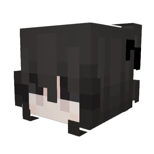 Lestera Minecraft avatar head, 3D render