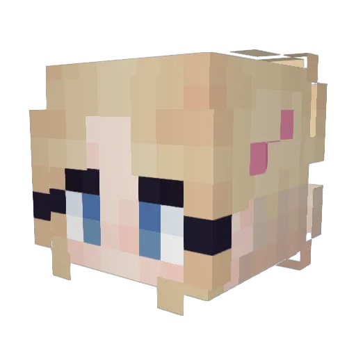 LetMeDiePlease Minecraft avatar head, 3D render