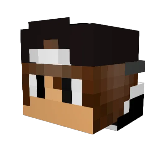 LetMeGame Minecraft avatar head, 3D render