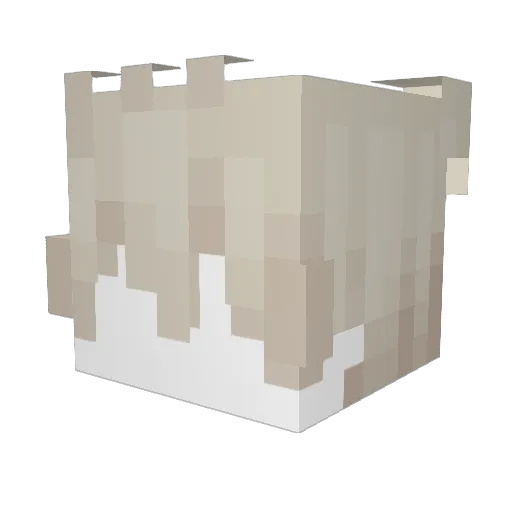 LetMeet Minecraft avatar head, 3D render