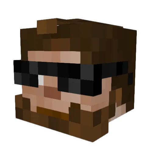 Leta230 Minecraft avatar head, 3D render