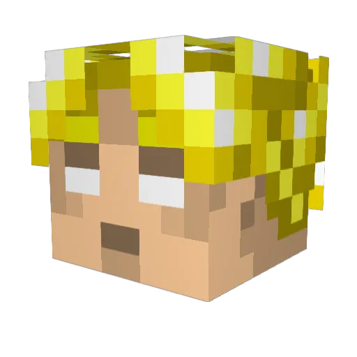 Letaus Minecraft avatar head, 3D render