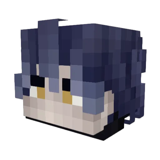 Leteador Minecraft avatar head, 3D render