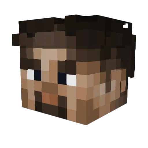 LethalBoii Minecraft avatar head, 3D render