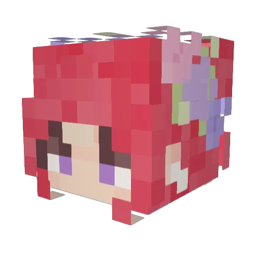 LethalLady Minecraft avatar head, 3D render