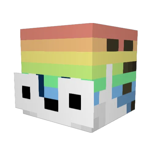 LethalPanda Minecraft avatar head, 3D render