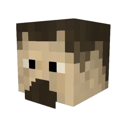 LethalSlowy Minecraft avatar head, 3D render