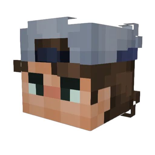 LethalValentine Minecraft avatar head, 3D render