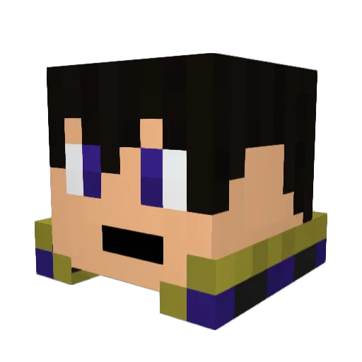 LethalWinter Minecraft avatar head, 3D render