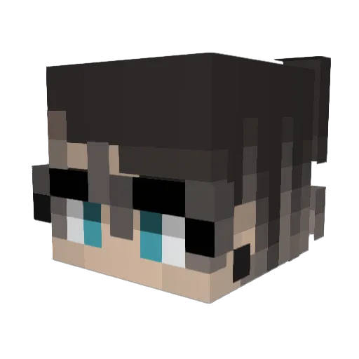 Lethalgic Minecraft avatar head, 3D render