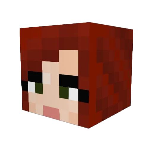 Lethania Minecraft avatar head, 3D render