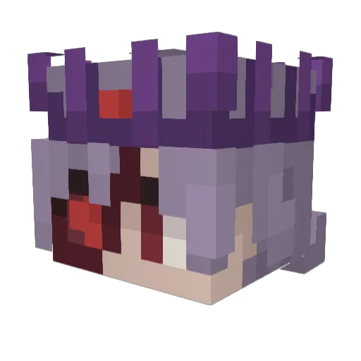 LetheMoon Minecraft avatar head, 3D render