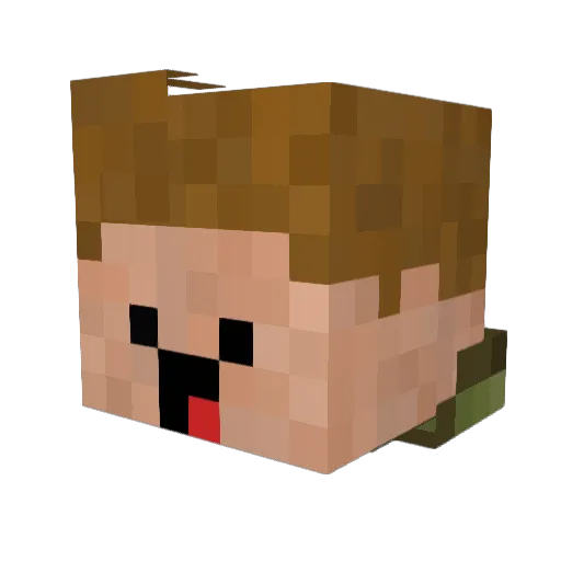LetherBen Minecraft avatar head, 3D render