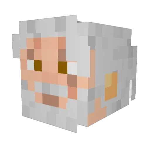 LetherMan Minecraft avatar head, 3D render