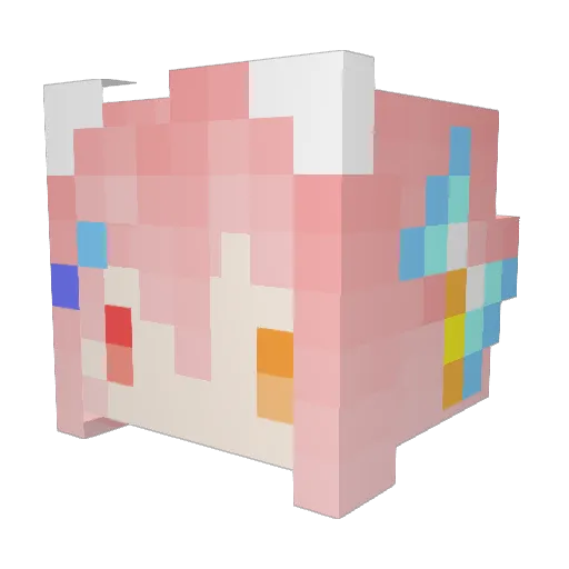 Letheva Minecraft avatar head, 3D render