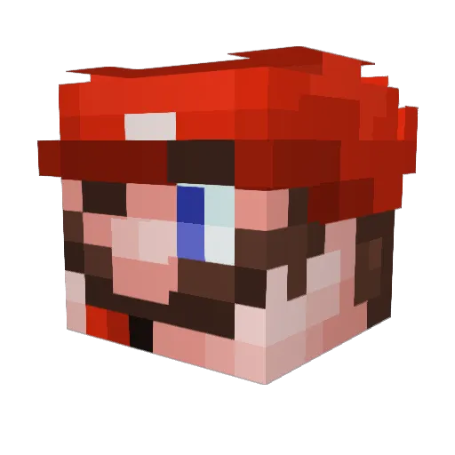 Lethichore Minecraft avatar head, 3D render