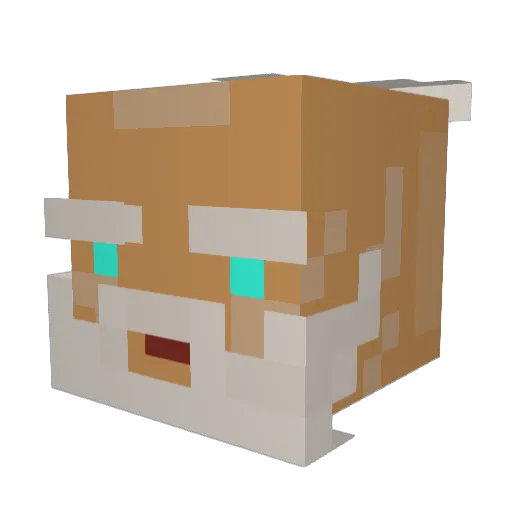 Lethins Minecraft avatar head, 3D render
