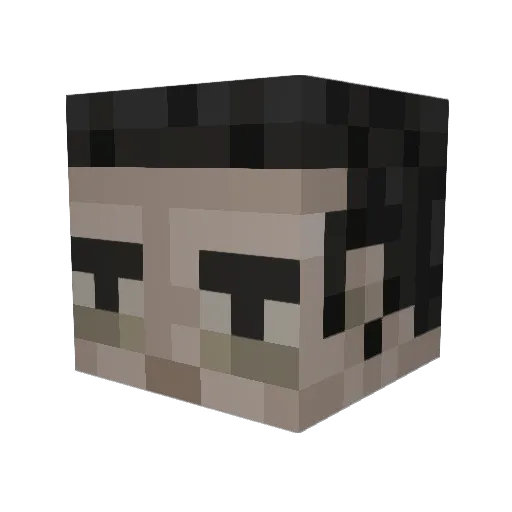 Lethose Minecraft avatar head, 3D render