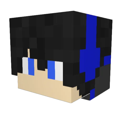 Lethylea Minecraft avatar head, 3D render