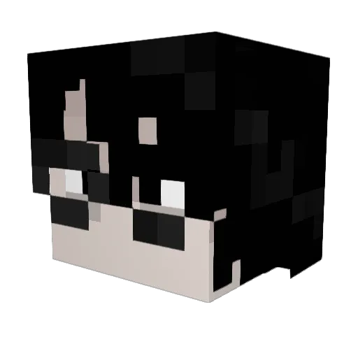 Leticiabot Minecraft avatar head, 3D render