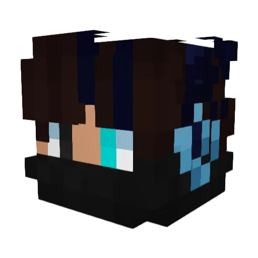 LetoIIcerny Minecraft avatar head, 3D render