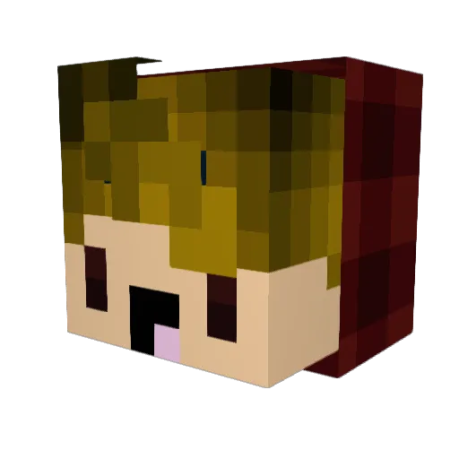 Letobyc Minecraft avatar head, 3D render