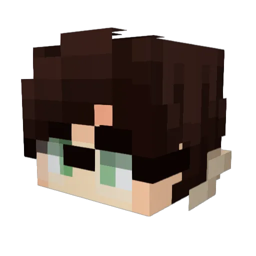 Letoshikan Minecraft avatar head, 3D render