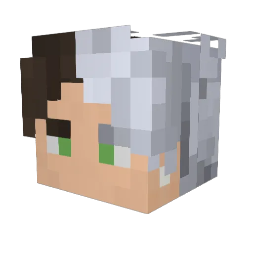 LetovvKun Minecraft avatar head, 3D render