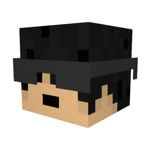 Letoxq Minecraft avatar head, 3D render