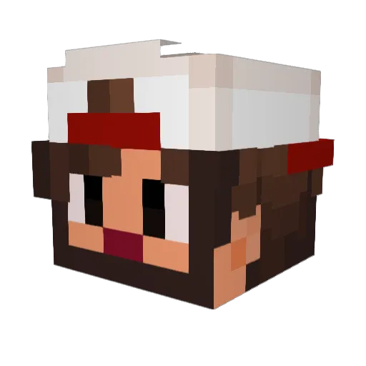 LetrasJR Minecraft avatar head, 3D render