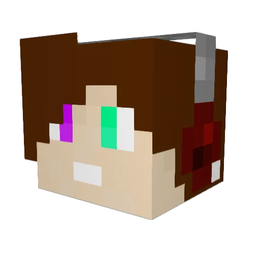 Letreux Minecraft avatar head, 3D render