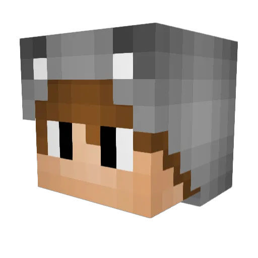 Letris Minecraft avatar head, 3D render