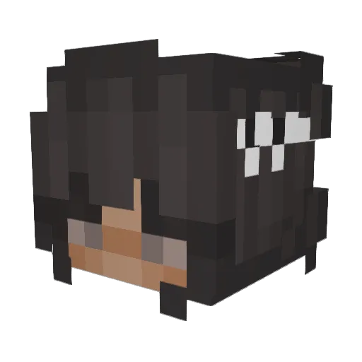 LetsBeKawaii Minecraft avatar head, 3D render