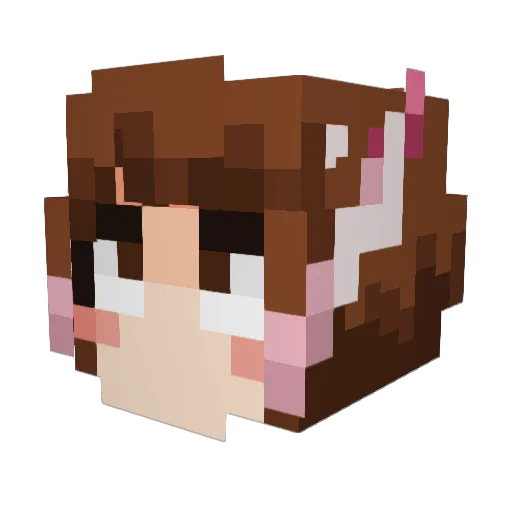 LetsBringMyAGame Minecraft avatar head, 3D render