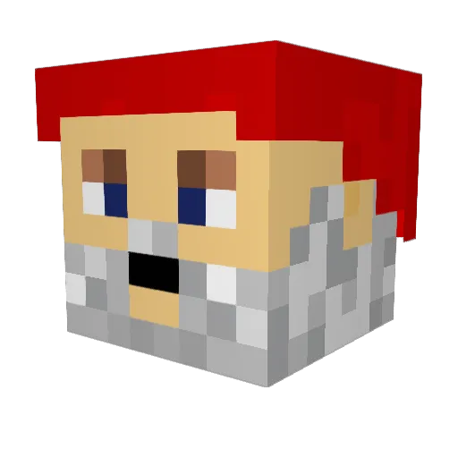 LetsGetPeas_ Minecraft avatar head, 3D render
