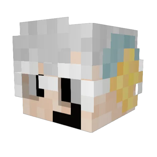 LetsGoAway Minecraft avatar head, 3D render