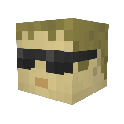 LetsHavFunGamin Minecraft avatar head, 3D render