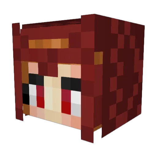 LetsHaveAKiki Minecraft avatar head, 3D render