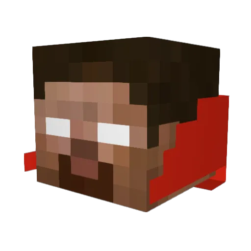 LetsLucas Minecraft avatar head, 3D render